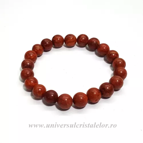 Bratara coral rosu rotund - 8 mm Bratara coral rosu rotund - 8 mm