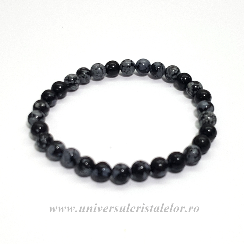 Bratara obsidian fulg de nea Bratara obsidian fulg de nea