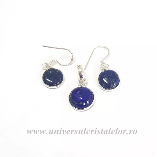 Set lapis lazuli rotund Set lapis lazuli rotund