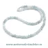 Colier acvamarin rotund fatetat - 5,6mm