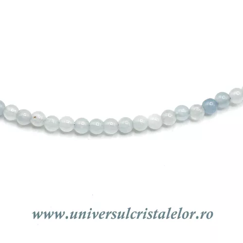 Colier acvamarin rotund slefuit - 3,1 mm Colier acvamarin rotund slefuit - 3,1 mm