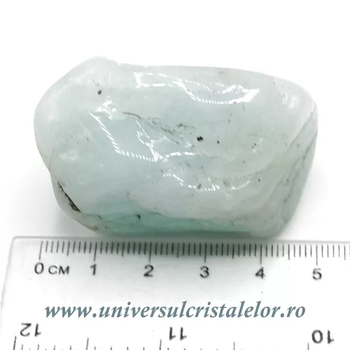 Acvamarin piatra rulata unicat m01