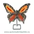 Fluture agat pe suport de metal unicat m01
