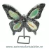 Fluture agat pe suport de metal unicat m03