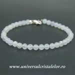 Bratara agat albastru dantela rotund fatetat - 4,5mm Bratara agat albastru dantela rotund fatetat - 4,5mm