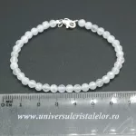 Bratara agat albastru dantela rotund fatetat - 4,5mm Bratara agat albastru dantela rotund fatetat - 4,5mm
