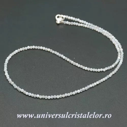 Colier agat albastru dantela rotund fatetat - 2,5mm Colier agat albastru dantela rotund fatetat - 2,5mm