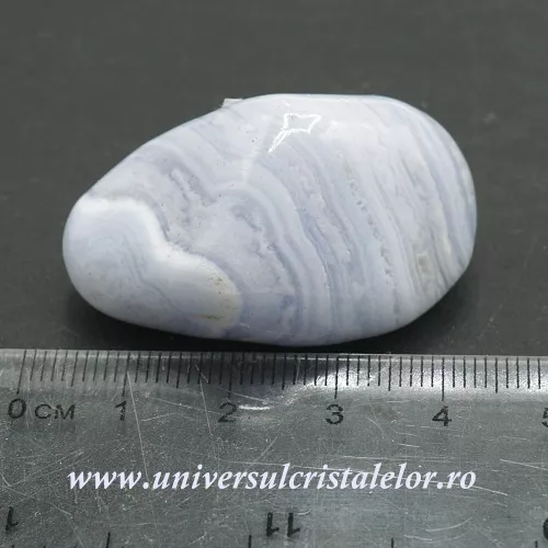Agat albastru dantela piatra rulata unicat m05 Agat albastru dantela piatra rulata unicat m05
