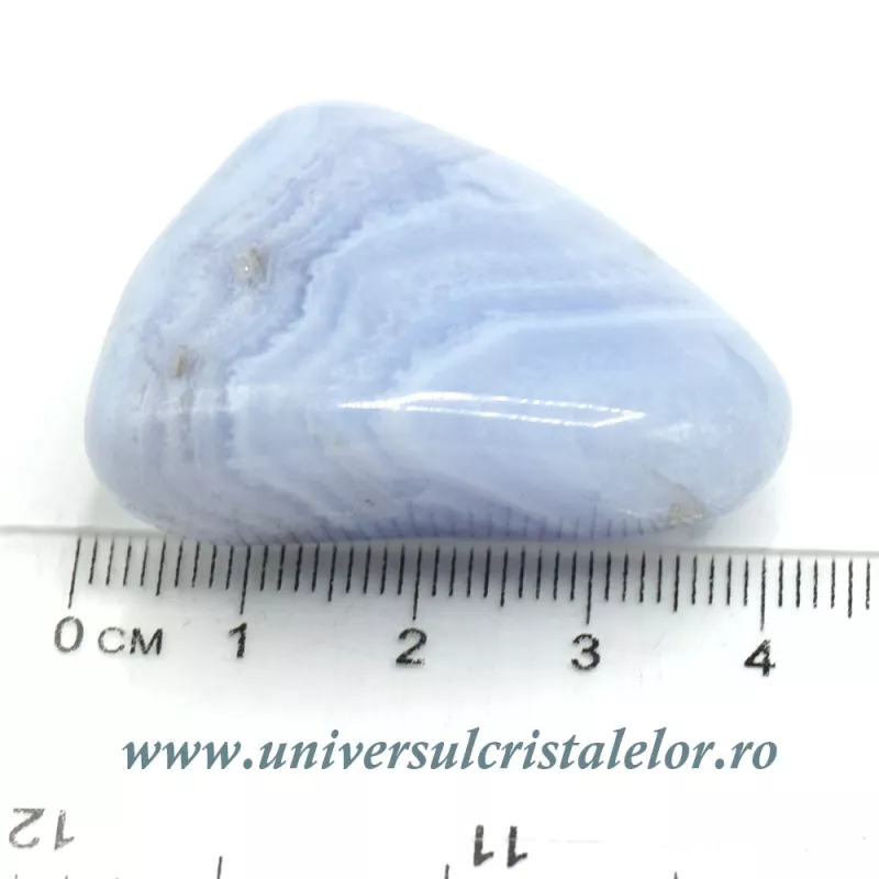 Agat albastru dantela piatra rulata Agat albastru dantela piatra rulata
