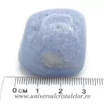 Agat albastru dantela piatra rulata