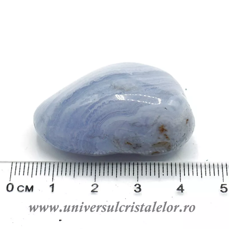 Agat albastru dantela piatra rulata Agat albastru dantela piatra rulata