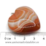 Pandantiv agat rosu inima