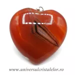 Pandantiv agat rosu inima