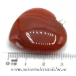 Pandantiv agat rosu inima