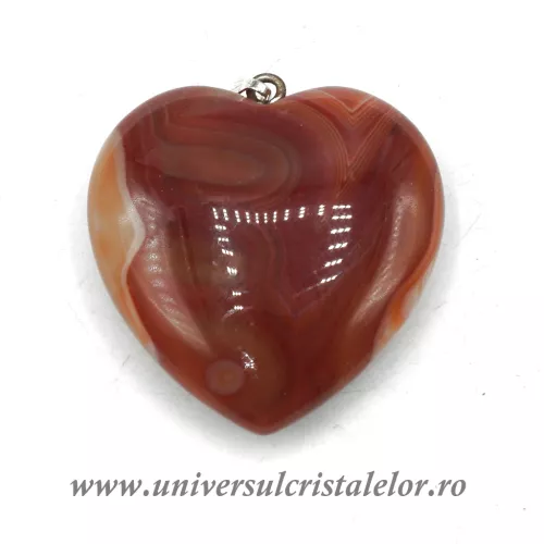 Pandantiv agat rosu inima Pandantiv agat rosu inima