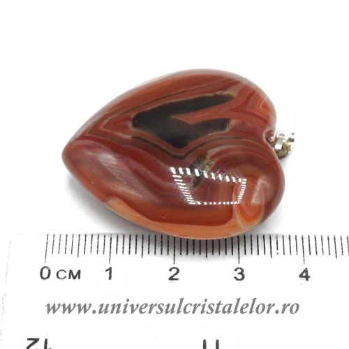 Pandantiv agat rosu inima Pandantiv agat rosu inima