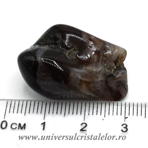 Agat de foc piatra rulata unicat m18