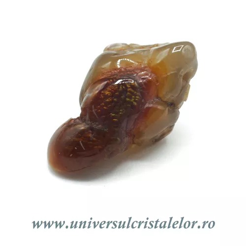 Agat de foc piatra rulata unicat m14 Agat de foc piatra rulata unicat m14