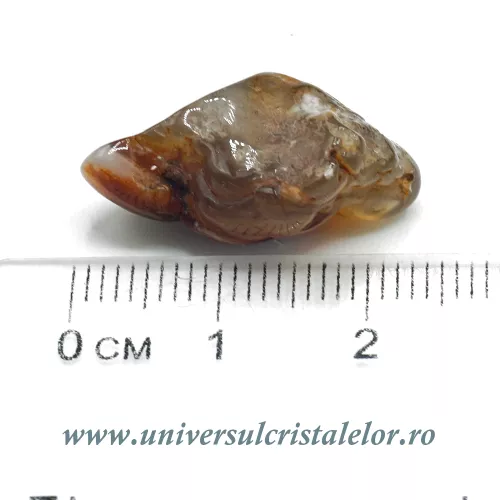 Agat de foc piatra rulata unicat m14 Agat de foc piatra rulata unicat m14