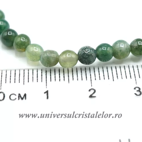 Bratara agat muschi rotund - 4 mm Bratara agat muschi rotund - 4 mm