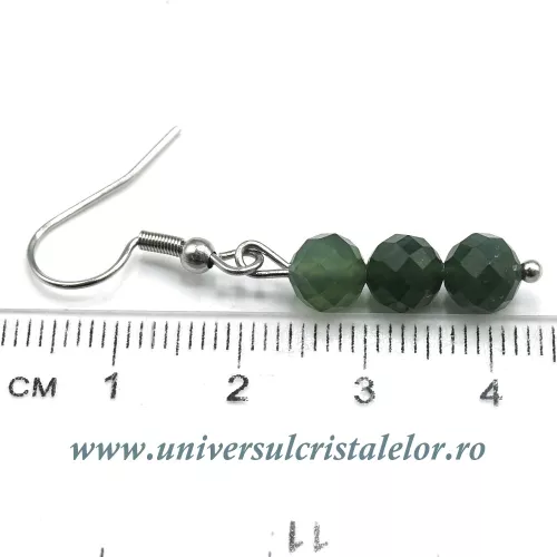 Cercei agat muschi rotund fatetat - 6 mm  Cercei agat muschi rotund fatetat - 6 mm