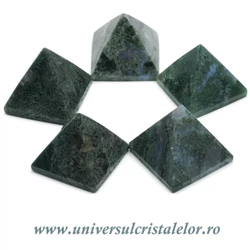 Piramida agat muschi -4cm Piramida agat muschi -4cm