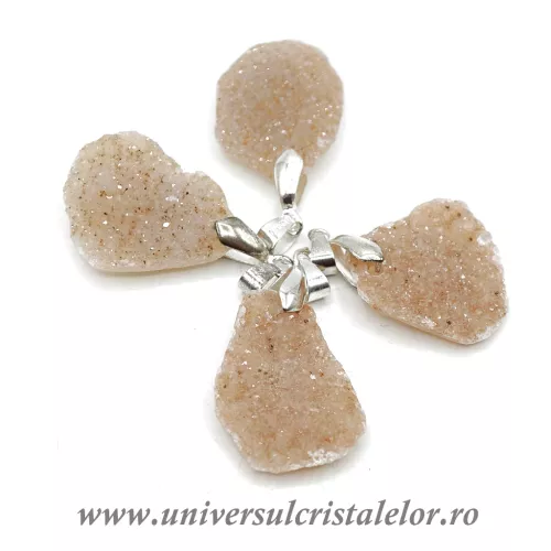 Pandantiv agat natural cristalizat 