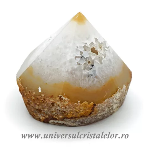 Agat natural varf cu baza unicat m04