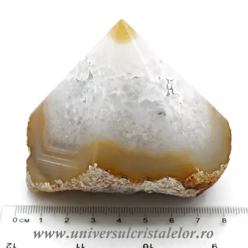 Agat natural varf cu baza unicat m04