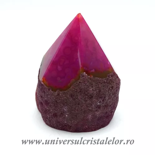 Agat roz varf cu baza 