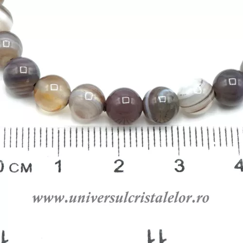 Bratara Agat de Botswana rotund - 6 mm Bratara Agat de Botswana rotund - 6 mm