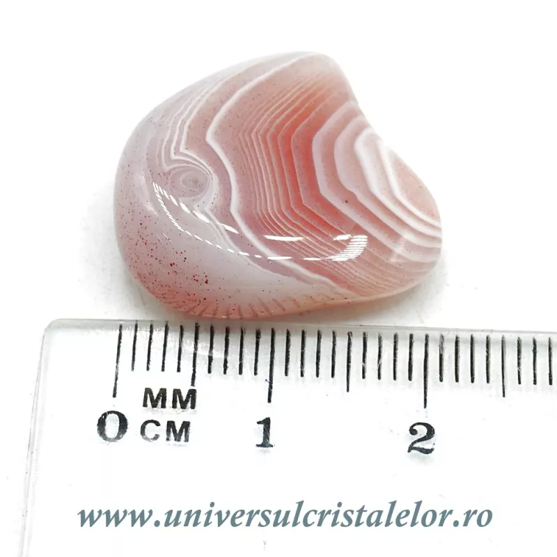 Agat de Botswana piersica piatra rulata Agat de Botswana piersica piatra rulata