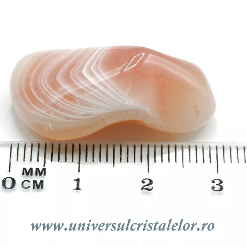 Agat de Botswana piersica piatra rulata Agat de Botswana piersica piatra rulata