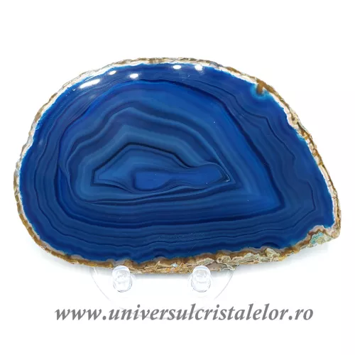 Felie subtire agat albastru unicat m04