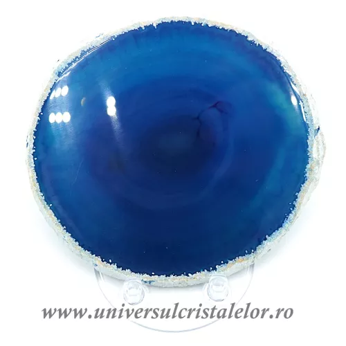 Felie subtire agat albastru unicat m12