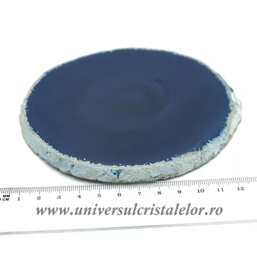 Felie subtire agat albastru unicat m12