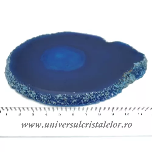 Felie subtire agat albastru unicat m05