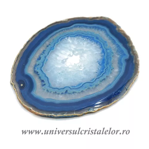 Felie subtire agat albastru unicat m04