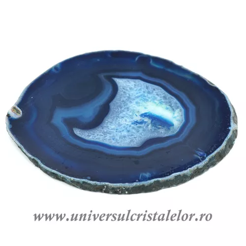 Felie subtire agat albastru unicat m12 Felie subtire agat albastru unicat m12