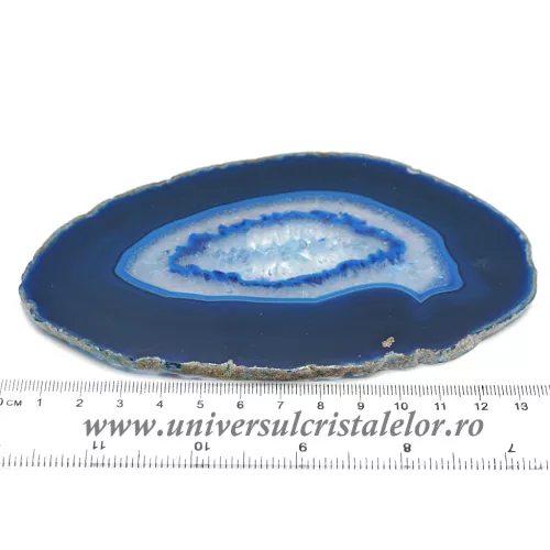 Felie subtire agat albastru unicat m11