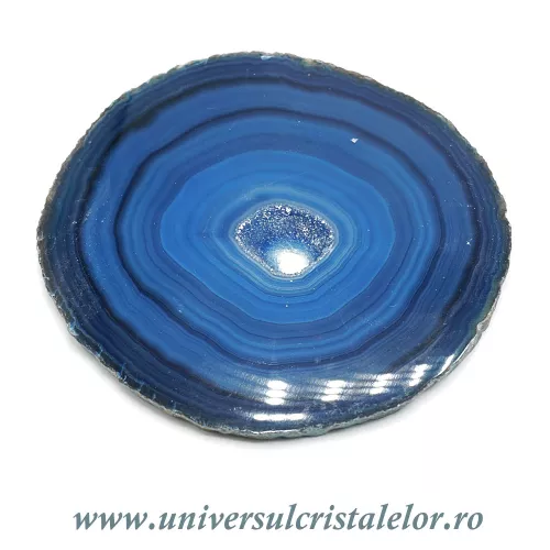 Felie subtire agat albastru unicat m01 Felie subtire agat albastru unicat m01
