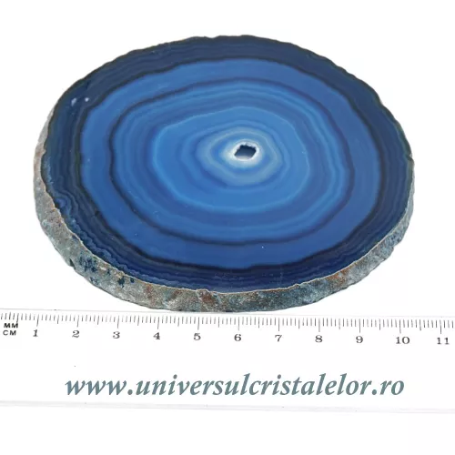 Felie subtire agat albastru unicat m01 Felie subtire agat albastru unicat m01