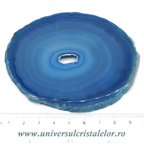 Felie subtire agat albastru unicat m05 Felie subtire agat albastru unicat m05