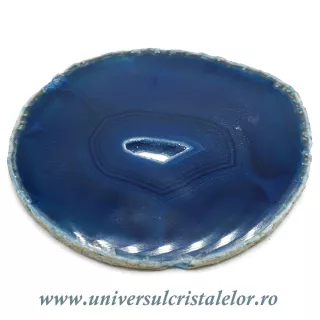 Felie subtire agat albastru unicat m06