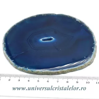 Felie subtire agat albastru unicat m06