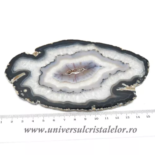 Felie agat natural (cuart) unicat m01