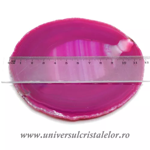 Felie subtire agat roz unicat m02