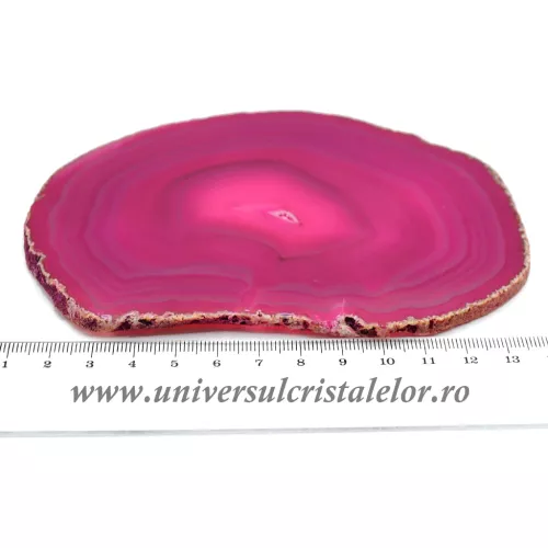 Felie subtire agat roz unicat m08