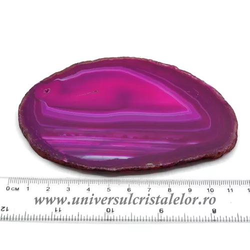 Felie subtire agat roz unicat m05