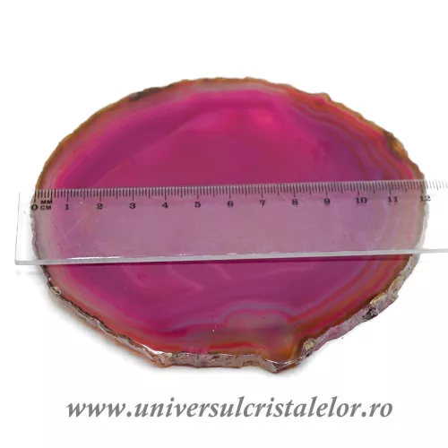 Felie subtire agat roz unicat m05